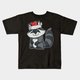 Christmas Raccoon Kids T-Shirt